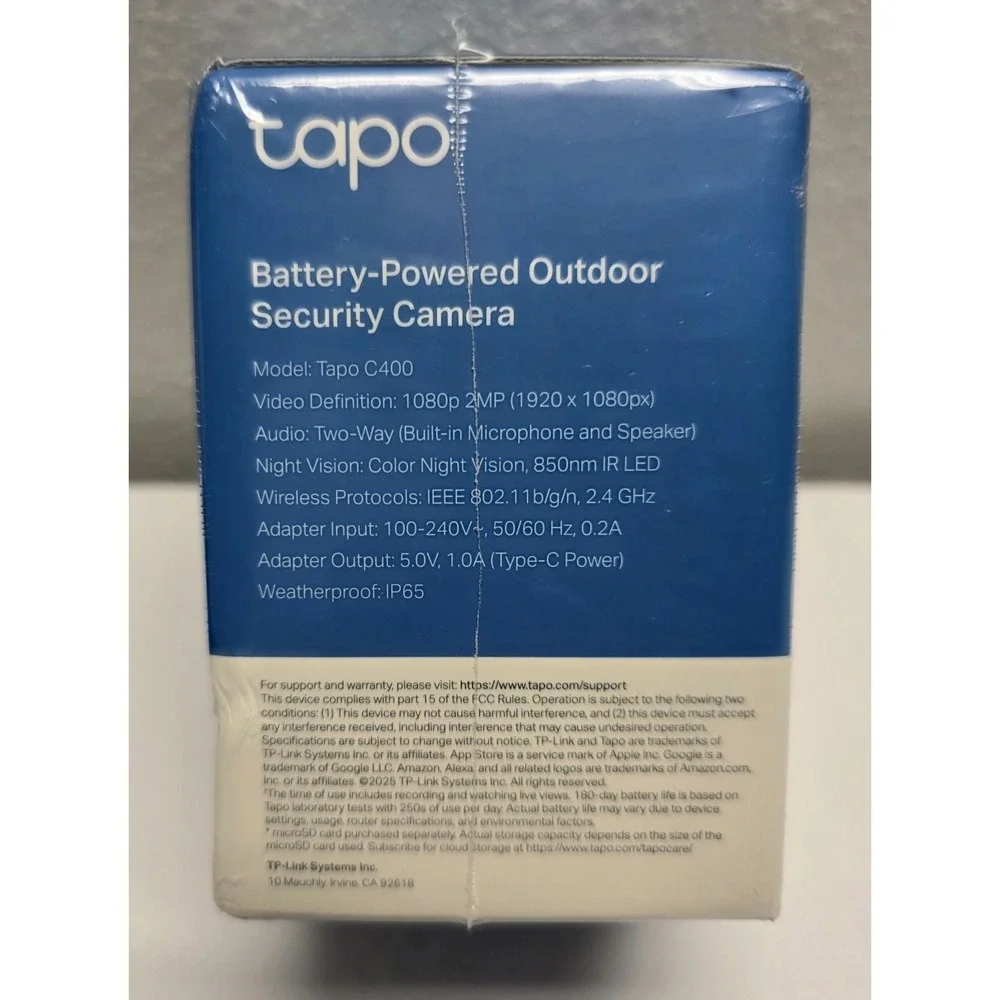 Tapo C400 Wireless Outdoor Security Camera 1080P Night Vision, Alexa, SD